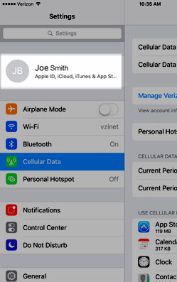 Apple Ipad Turn Icloud Backup On Off Verizon