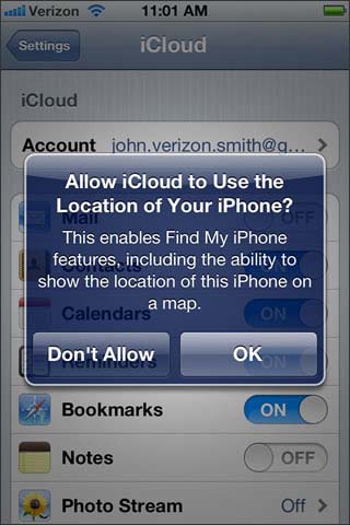 Select location option
