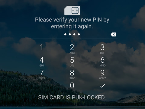 default sim pin verizon