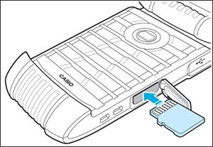 Insert memory card
