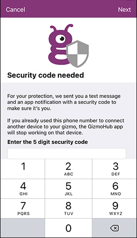Ingresar el código de seguridad