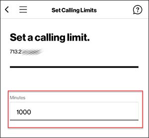 Set Calling Limits with Minutes field