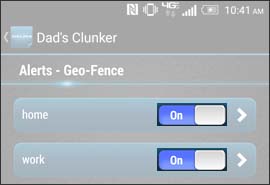 Enable a geo fence