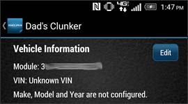 View vehicle information