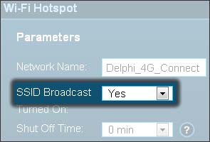 Click the SSID Broadcast setting