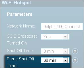 Click the Force Shut Off Time field