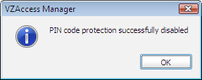 Confirmation screen with OK highlighted