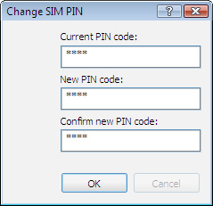 Change SIM PIN screen