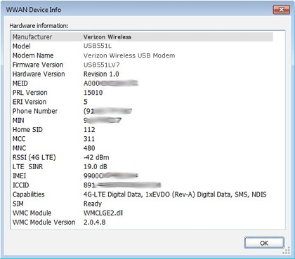 View Phone Number Verizon Wireless Usb551l 4g Usb Modem
