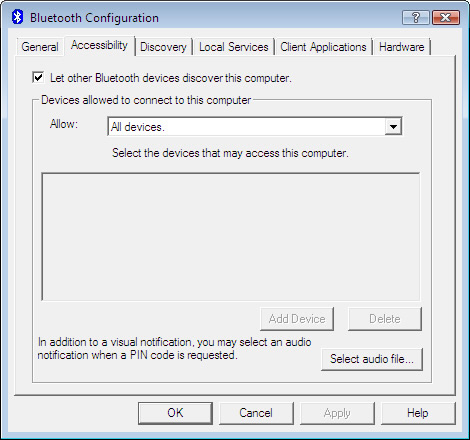 Turn On Bluetooth On Computer Vista