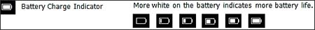 Display Icons view Battery Charge Indicator
