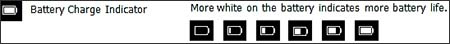 Display Icons view Battery Charge Indicator