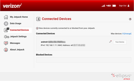 Home Page select Connected Devices