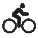 Bicycle riding icon