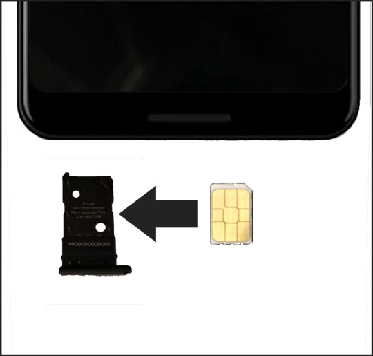 insert sim into tray