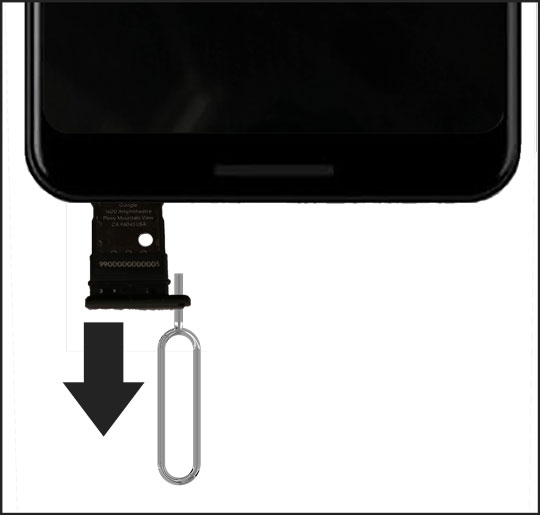 Remove sim tray from phone