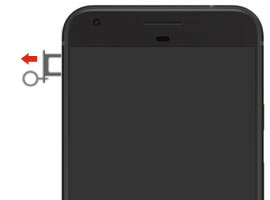 Remove sim tray from phone