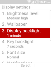 Select Display Settings