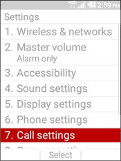 Selecciona Call Settings