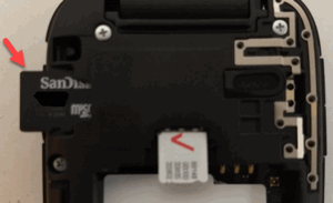 Insert sd / memory card