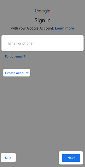 Sign in with Google
