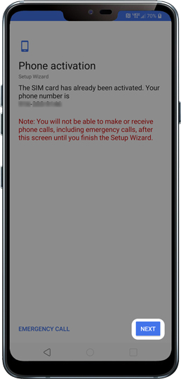 Phone activation