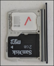 Place SD Card in the Tray
