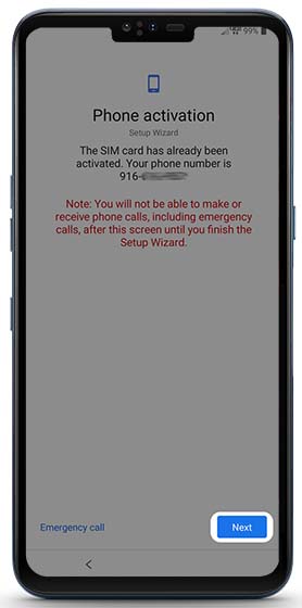 Phone activation Phone activation