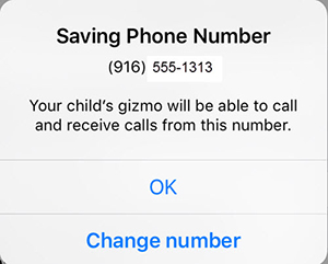 Ventana emergente Save Phone Number