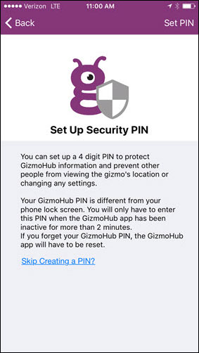 Pantalla de PIN de seguridad