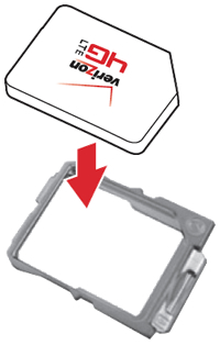 Introducir la tarjeta SIM en la bandeja