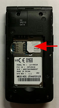 Insert the SIM