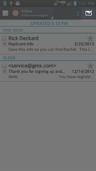 Email con Compose seleccionado