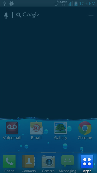 En la pantalla de inicio, selecciona Apps