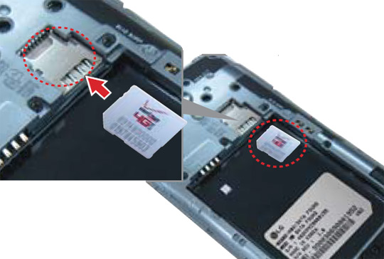 Inserting SIM card
