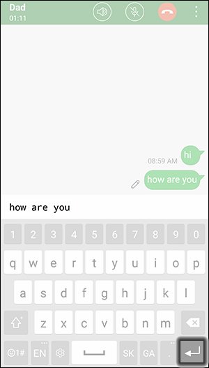 Tap the Enter Key