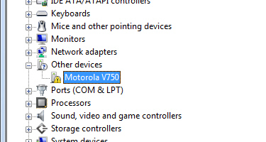 Device manager with focus on a device conflict