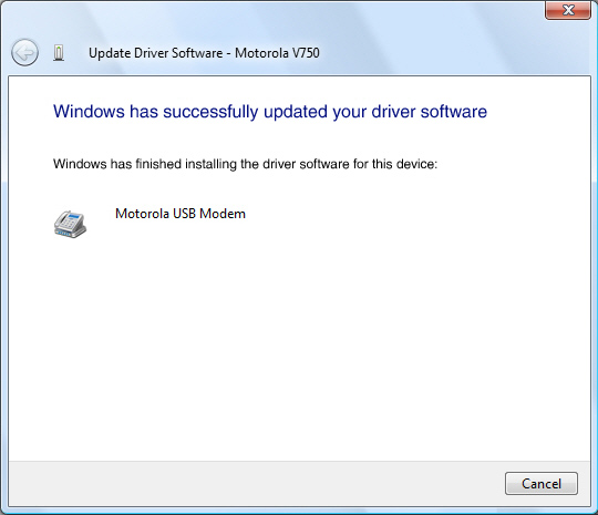 Pantalla de actualización de software de controladores con foco en finalizar