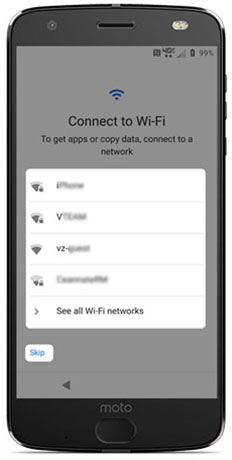 Connect to Wi-Fi page Connect to Wi-Fi page