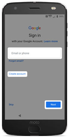 Google sign in page Google sign in page