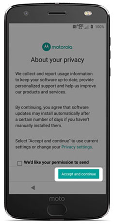 Moto privacy page Moto privacy page
