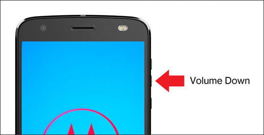 Volume down button