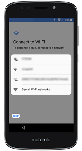Select a network then enter the password