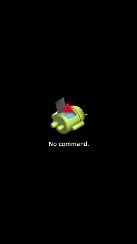 Android system recovery screen