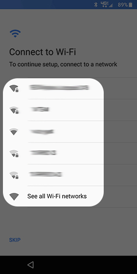 Wi-Fi screen