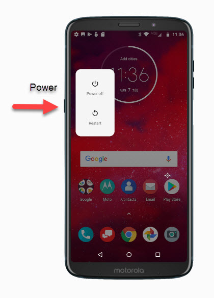 Moto Z3 Restart Device Verizon