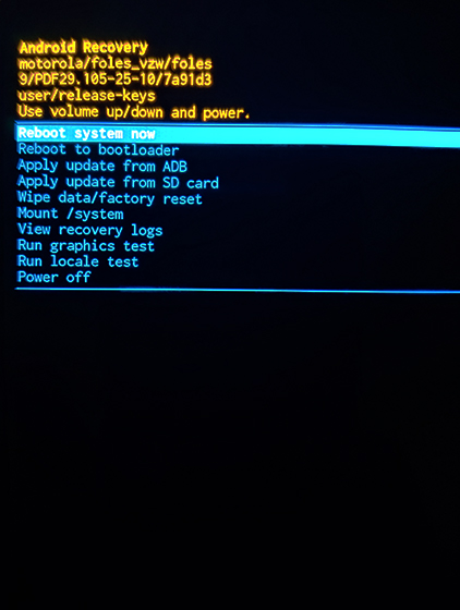 Android Recovery reboot Android Recovery reboot