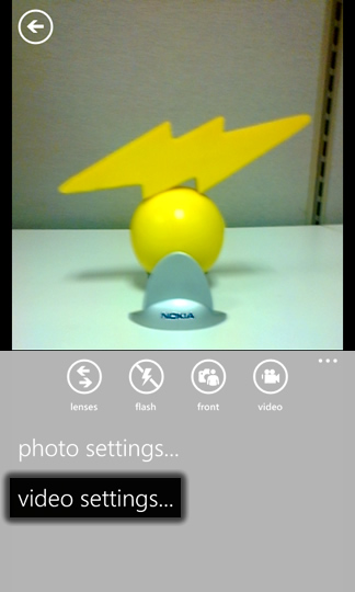 Select video settings