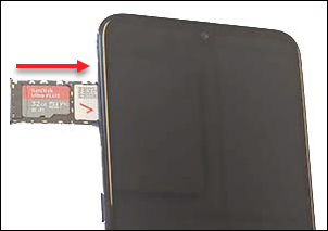 Insert SIM tray Insert SIM tray