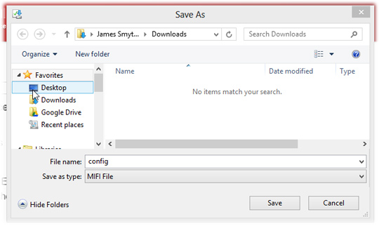 Save file to a known location